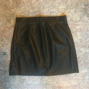 Forever 21 Black Leather Mini Skirt